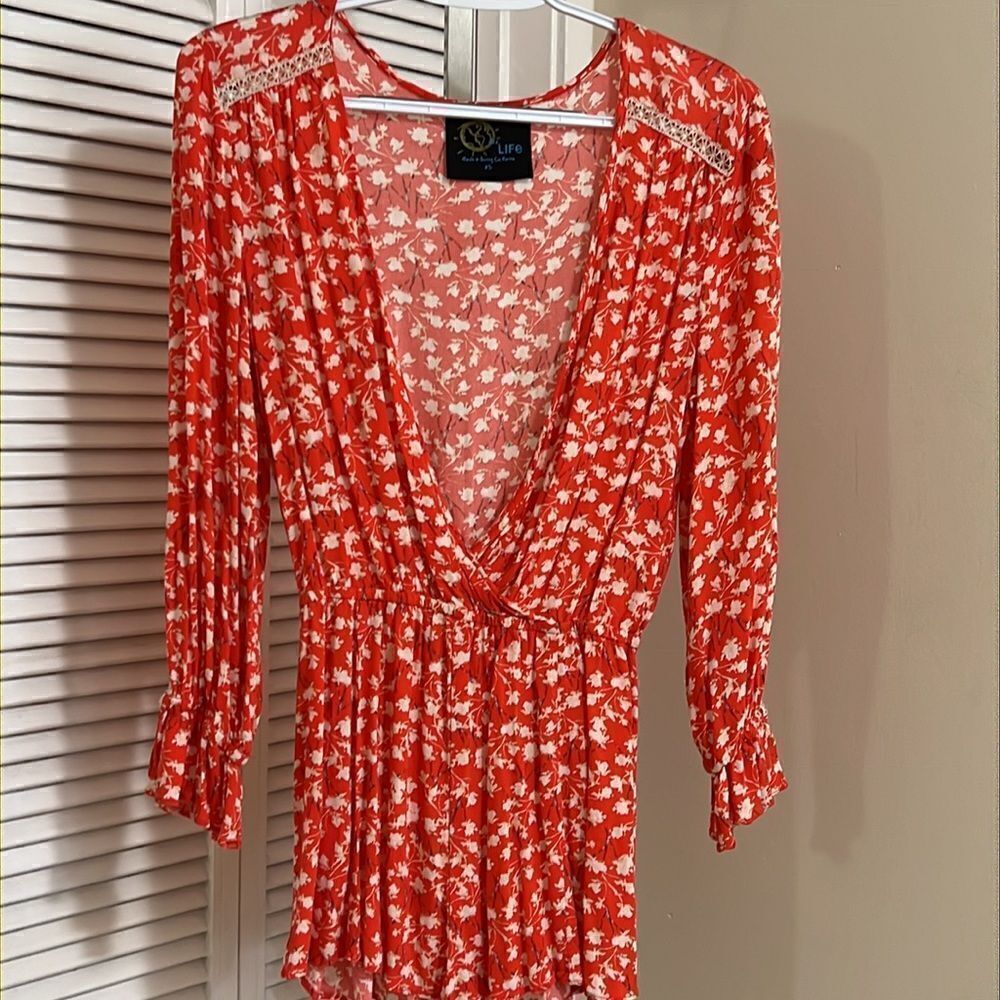 Blue life floral romper - Picture 2 of 9